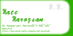 mate marozsan business card